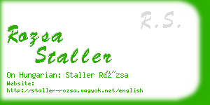 rozsa staller business card